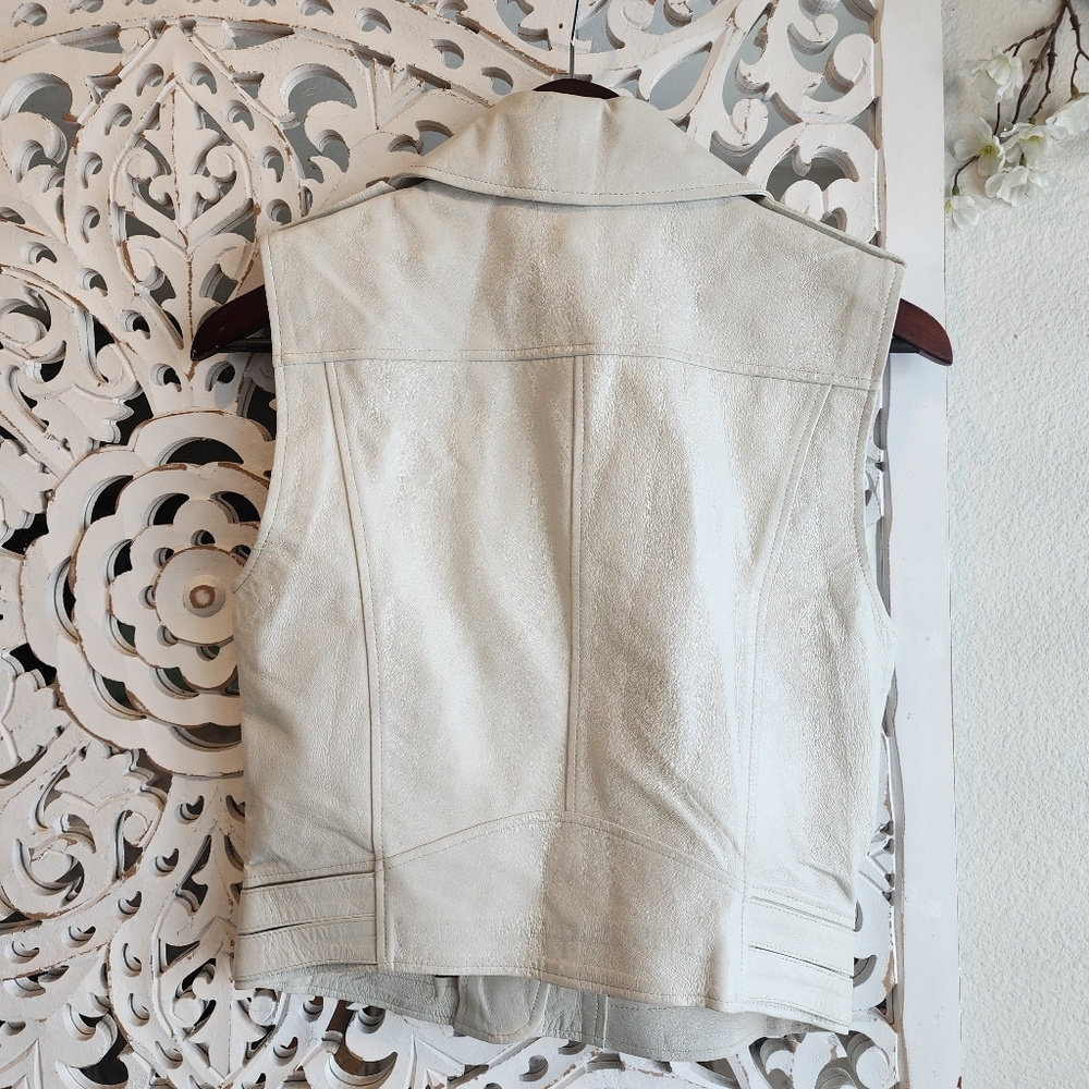 DOMA VEST LEATHER MOTORCYCLE JACKET, NEW SIZE SMALL WOT - Picture 15 of 16